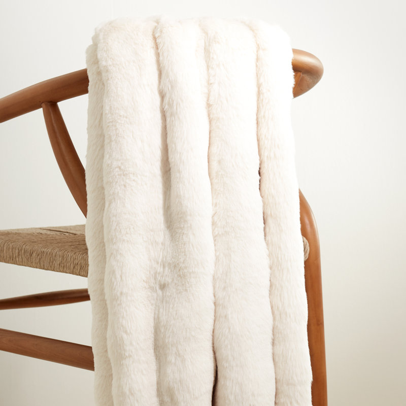 Fab Faux Throw, Ivory
