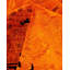Tapis orange noué à la main de conception unique Chimel