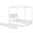 Wood Canopy Bed With Trundle Bed ,Size Canopy Platform Bed With Support Slats .No Box Spring Needed, Brushed