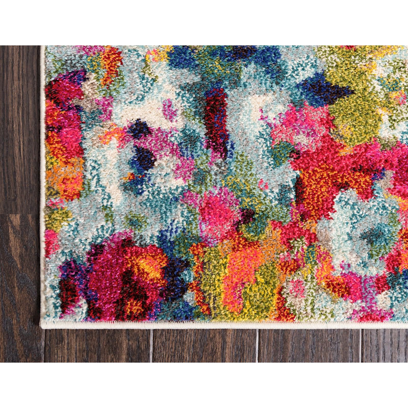 Quinlin Abstract Indoor Rug, Square 6'