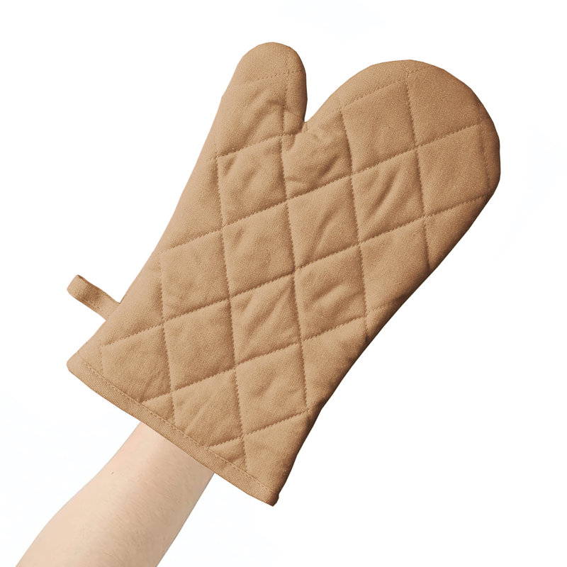 Home Mart Goods Polyester Oven Mitt Set, Beige