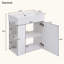 Meuble-lavabo flottant moderne avec lavabo en céramique et rangement à droite