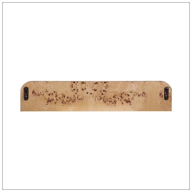 Burl Wood Floating Wall Shelf, 4.7" H x 23.6" W x 4.7" D