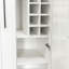 Armoire de cuisine avec étagère de rangement coulissante multifonctionnelle, armoire de rangement de style campagnard avec portes en verre, organisateurs de garde-manger pour la cuisine, armoire de bar, salle à manger