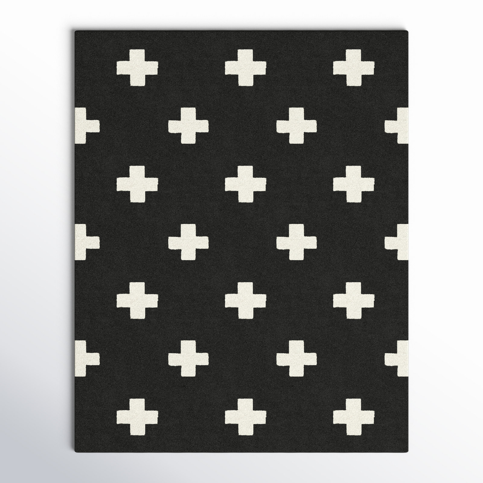Cavan Hand Tufted Wool Black Rug, Rectangle 7'6" x 9'6"