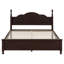 Lit plateforme Queen en noyer foncé, 3 chambres, avec deux tables de chevet. Tête de lit rétro classique. Construction robuste en pin et contreplaqué. Montage facile. Rangement pratique dans les tables de chevet. Supporte jusqu'à 227 kg. Un style captivant.