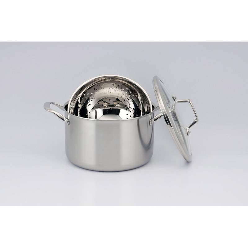 Kucht 10 Piece Stainless Steel Non Stick Cookware Set