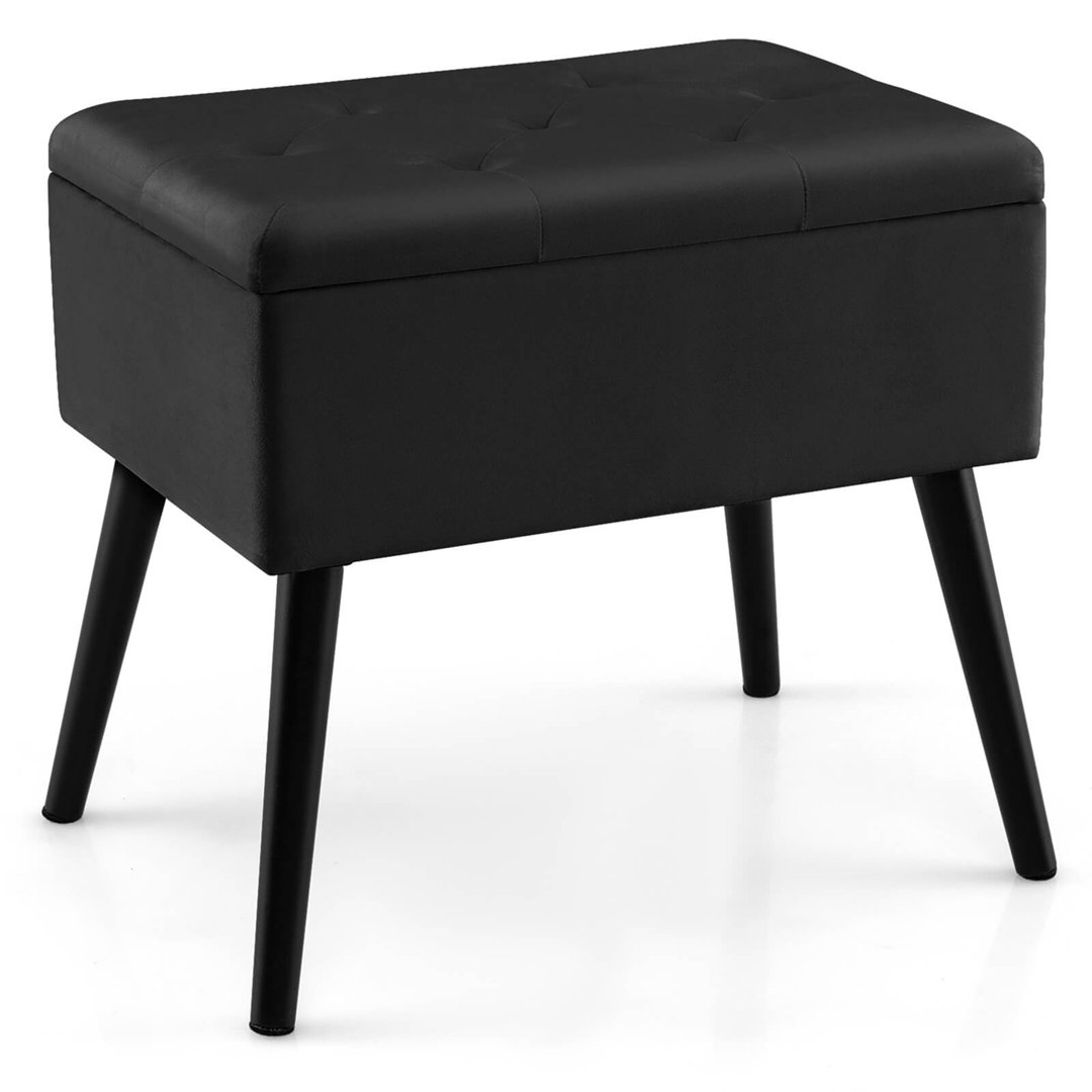 Frauhiger Velvet Ottoman George Oliver