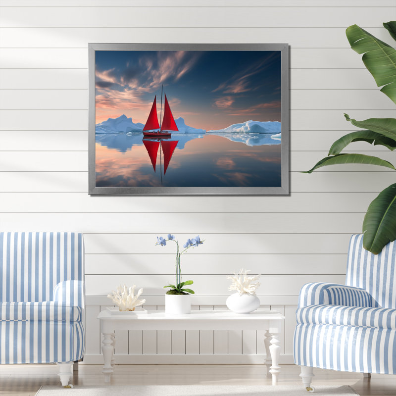 Altemos - reproduction sur toile, H 16 po x l 32 po x P 1 po, Cadre simple argenté