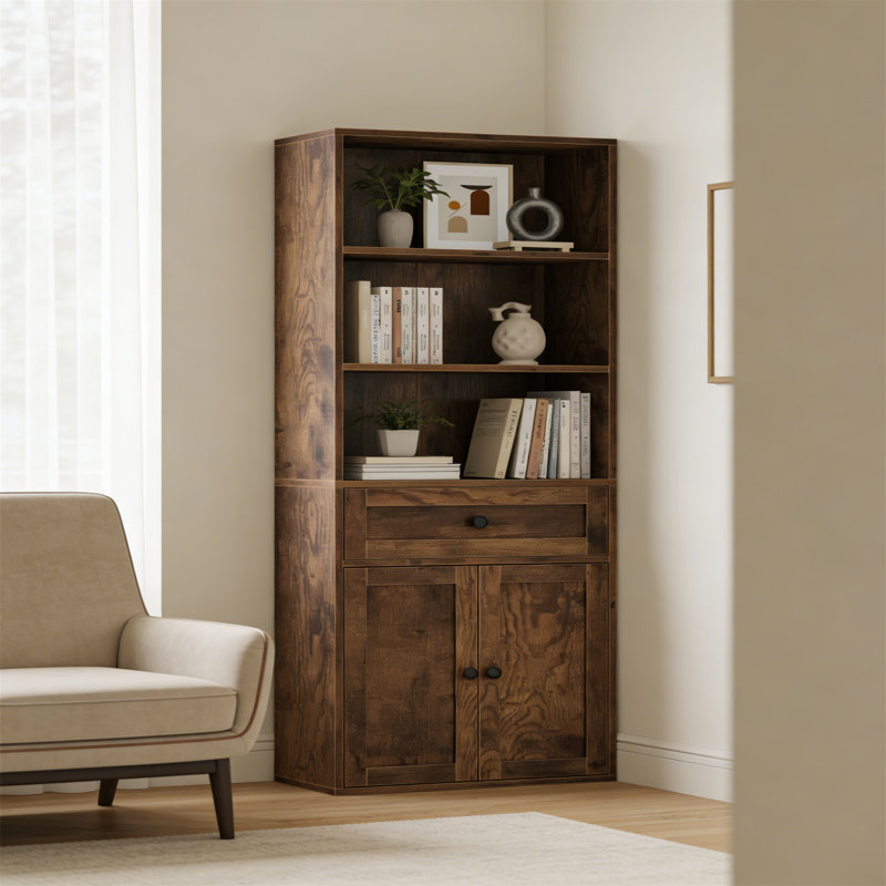 164.2cm H x 48cm W Standard Bookcase, Brown
