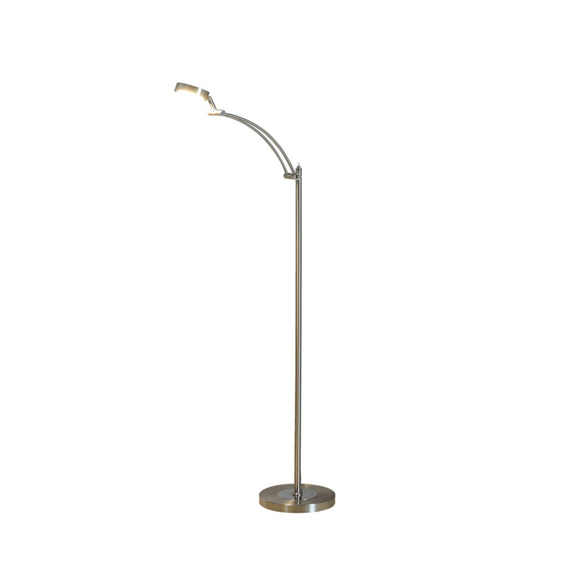 54-Inch-Long Tinsley Silver Integrated LED Task Floor Lamp