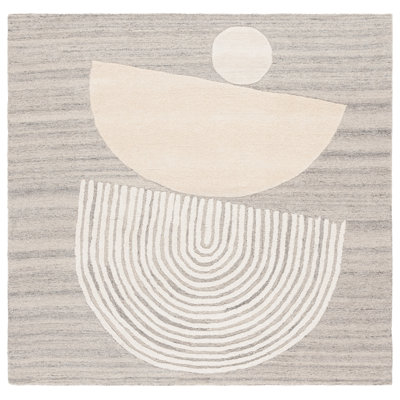 Lecresha Ebony Hand Tufted Wool Pile Rug