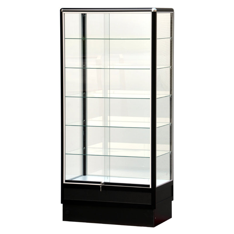 Vitrine en métal H 72 po x l 34 po, Noir