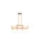 Orleans 5-Light Linear Chandelier in Distressed Gold