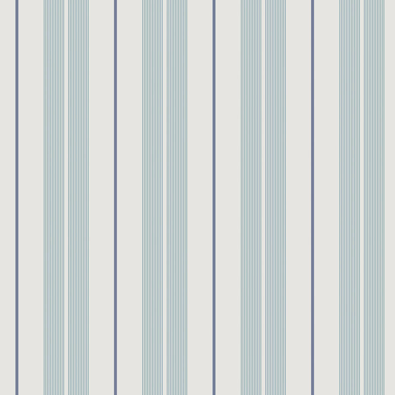 Essential Stripes Polo Stripe Wallpaper, Light Blue