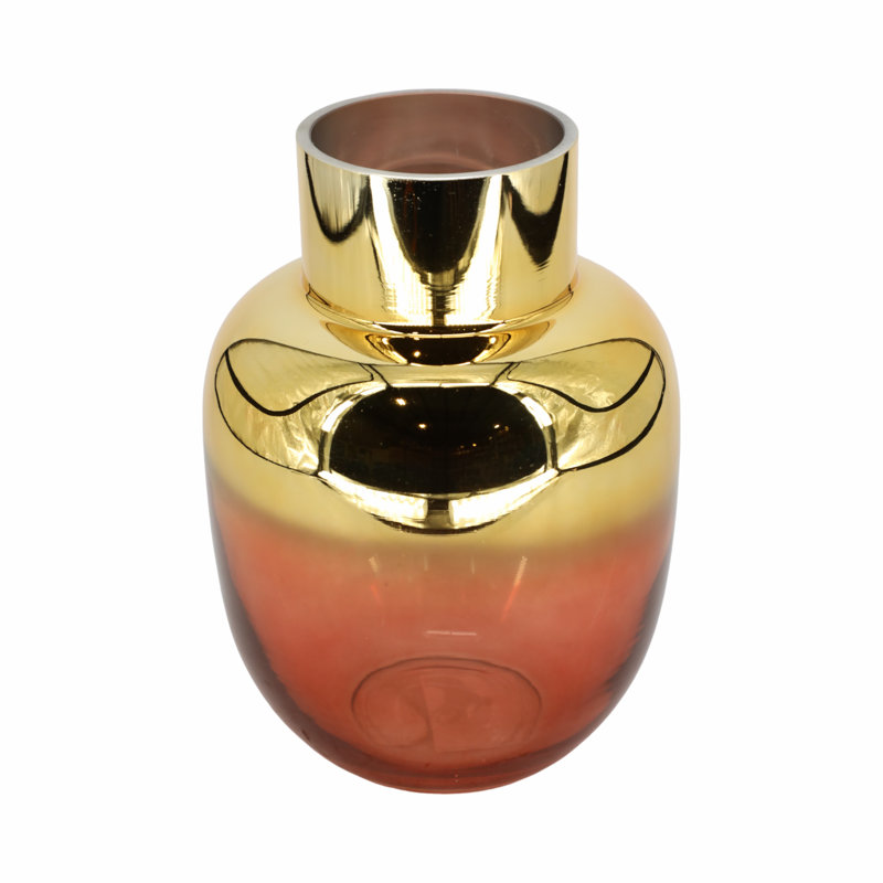 Vase en verre Glam, H 10 po x l 7 po x P 7 po