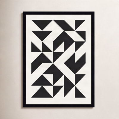 Bauhaus Barn Quilt Black Print