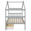 Lit pour enfant avec tiroirs et structure en pin massif Hunter House-118380365-118380366