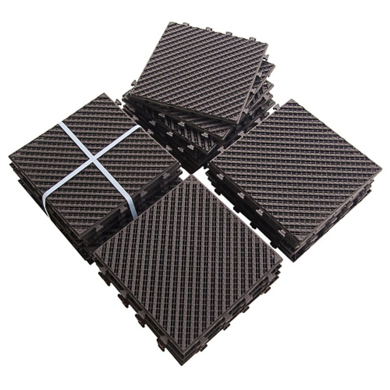 Carreaux de terrasse à emboîtement de patio, 36, Marron foncé