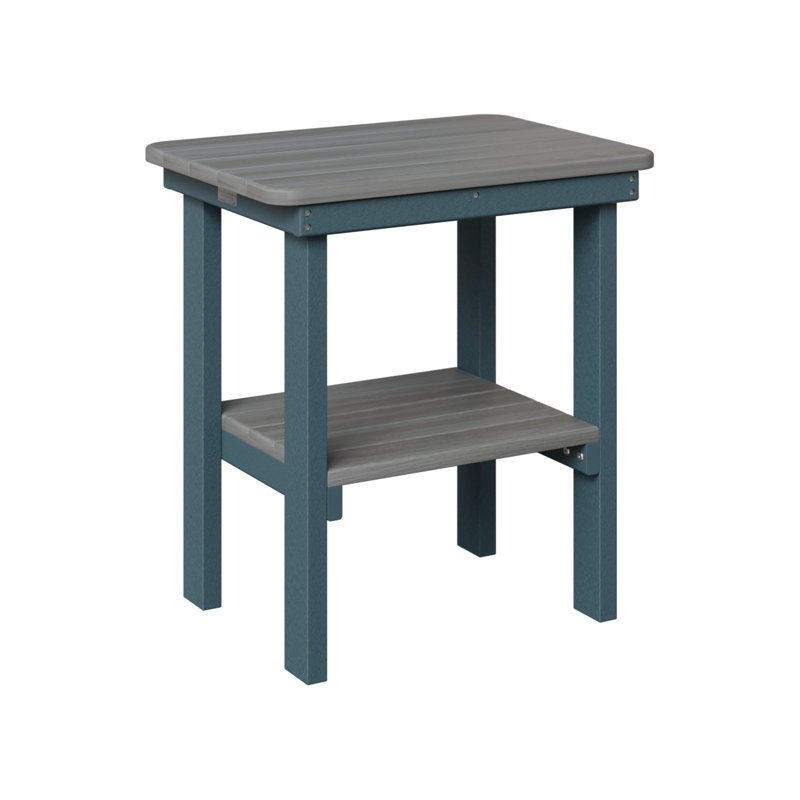 Berlin Gardens Rectangular End Dining Table, Driftwood Gray, Slate