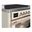 Cuisinière à induction 36 pouces avec 6 éléments à induction en blanc antique Majestic III Series (garniture en cuivre)-124828728-124828723