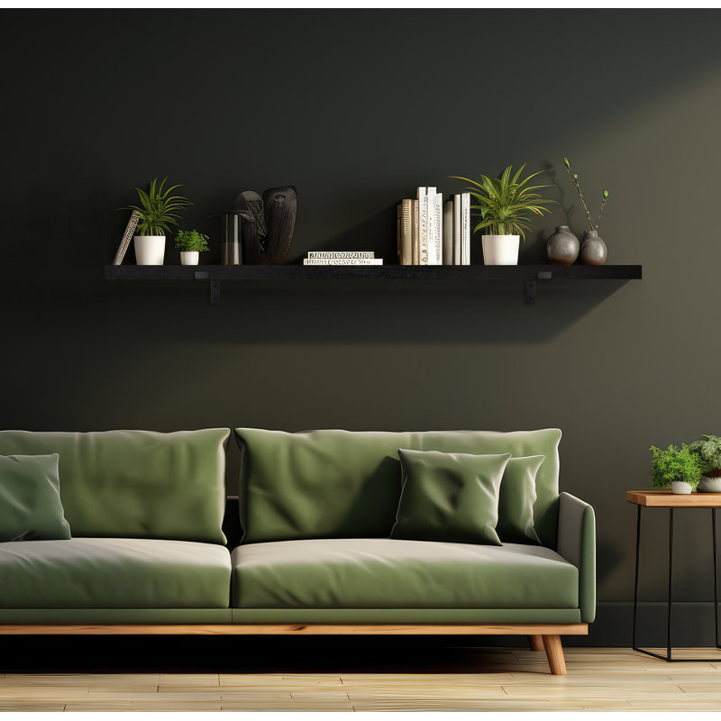 Emerald Lee Poplar Bracket Shelf, 2" H x 48" W x 10" D