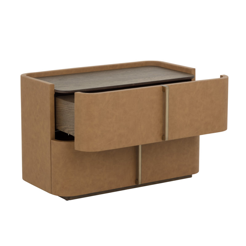 JAMILLE 2 - Drawer Nightstand, Brown