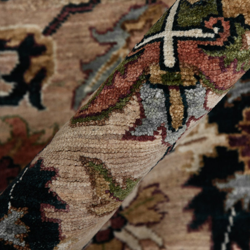 Antiquity Wool Oriental Area Rug in Brown, 2' x 3'