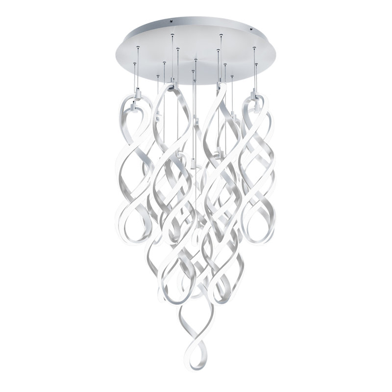 Interlace Round Multi-Light 4-CCT Pendant, Chrome