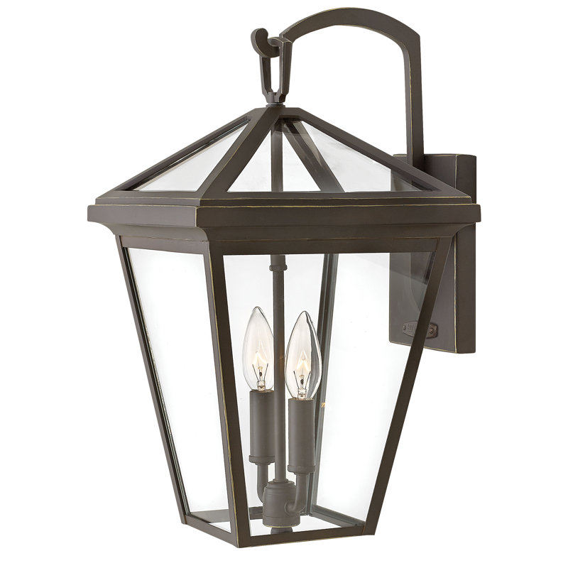 Aalford Place 2-Light Outdoor Wall Lantern, 14" H x 8" W x 9" D, Bronze