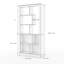 Bibliothèque ouverte 64,6 "en bois blanc avec sangles anti-basculement-1267998222