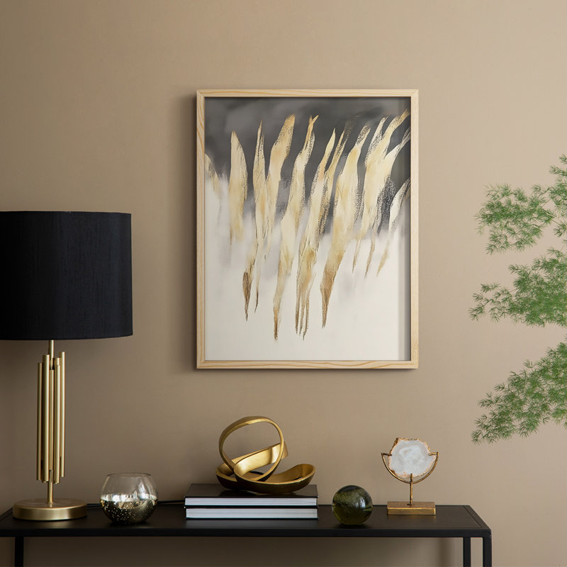 Reproduction encadrée FLORAL Series DCLXI - bois massif, H 15 po x l 12 po