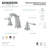 Kingston Brass Knight Two-Handle 3-Hole Deck Mount Widespread Bathroom Faucet with Retail Pop-Up Drain-38270761