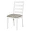 Ensemble de table de salle à manger de style rustique 6 pièces avec 4 chaises rembourrées et un banc (brun et blanc délavé)