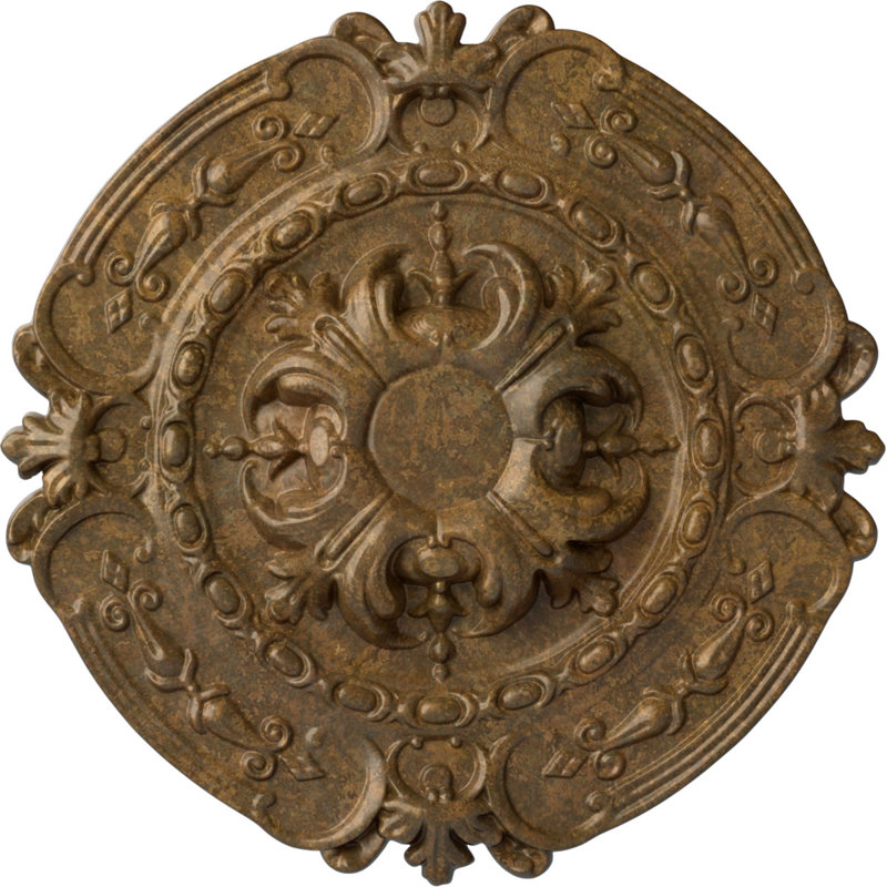 Médaillon de plafond Endurathane Southampton, DE 16 3/8 po x P 1 3/4 po (convient aux auvents jusqu'à 2 3/4 po), Bronze huilé