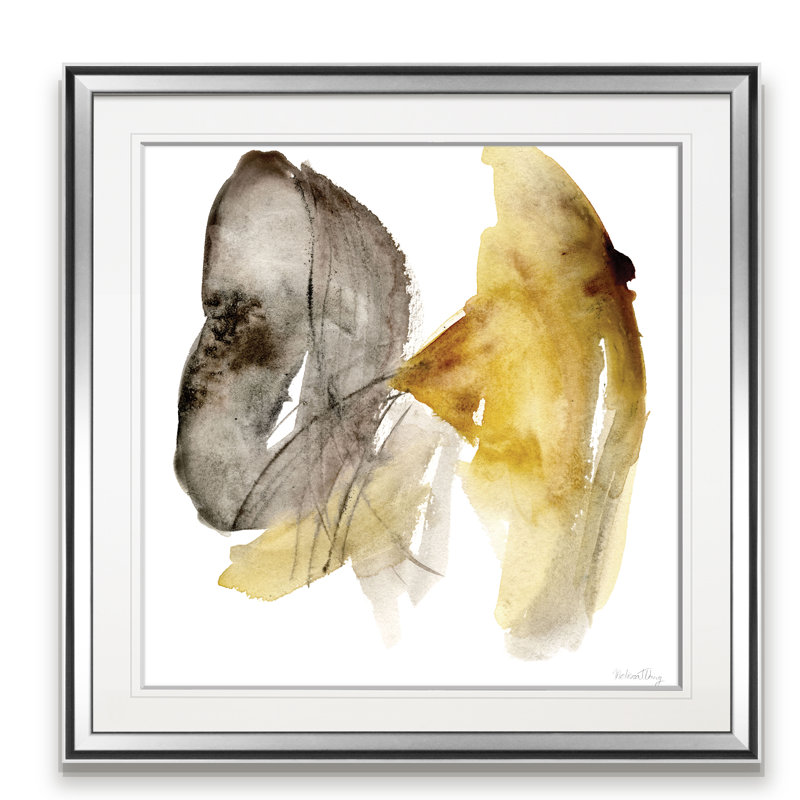 " Calendula I ", 28" H x 28" W, Silver Framed