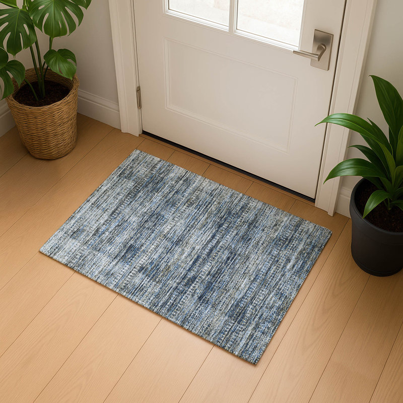 Premium Machine Washable Pinkston Stripes Rug, Rectangle 1'8" x 2'6"