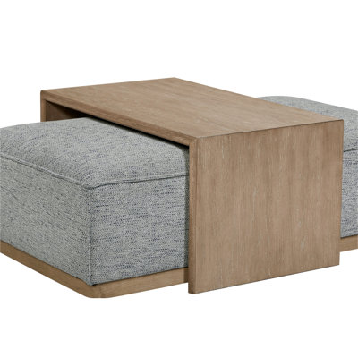 Ottoman & Tray Table - Gray