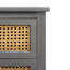 Table d'appoint 2 tiroirs, rotin naturel, table de bout