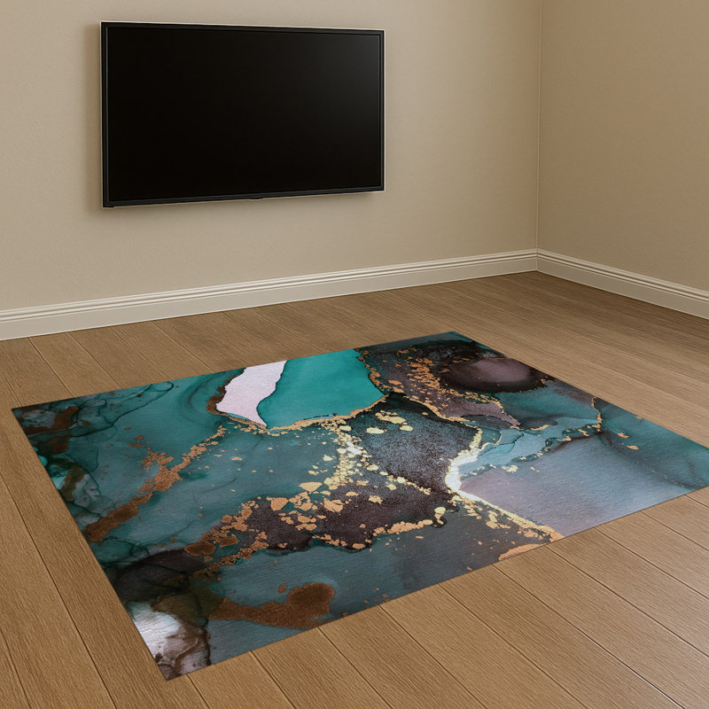 Marble Area Rug, Runner 70 x 140 cm