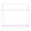 Lit simple en bois, blanc