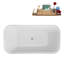 Baignoire autoportante 59 "avec drain interne Streamline-112235330