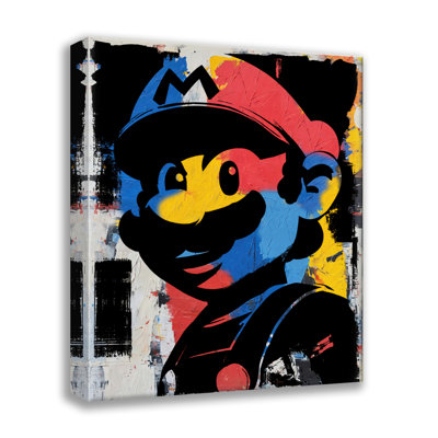 Sérigraphie Supermario, estampe numérique sur toile tendue avec châssis