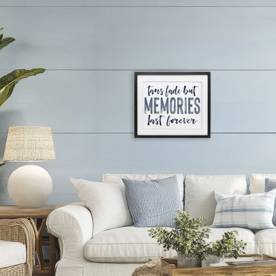 «Summer Memories Last Forever», reproduction encadrée sous verre, lettrée et doublée