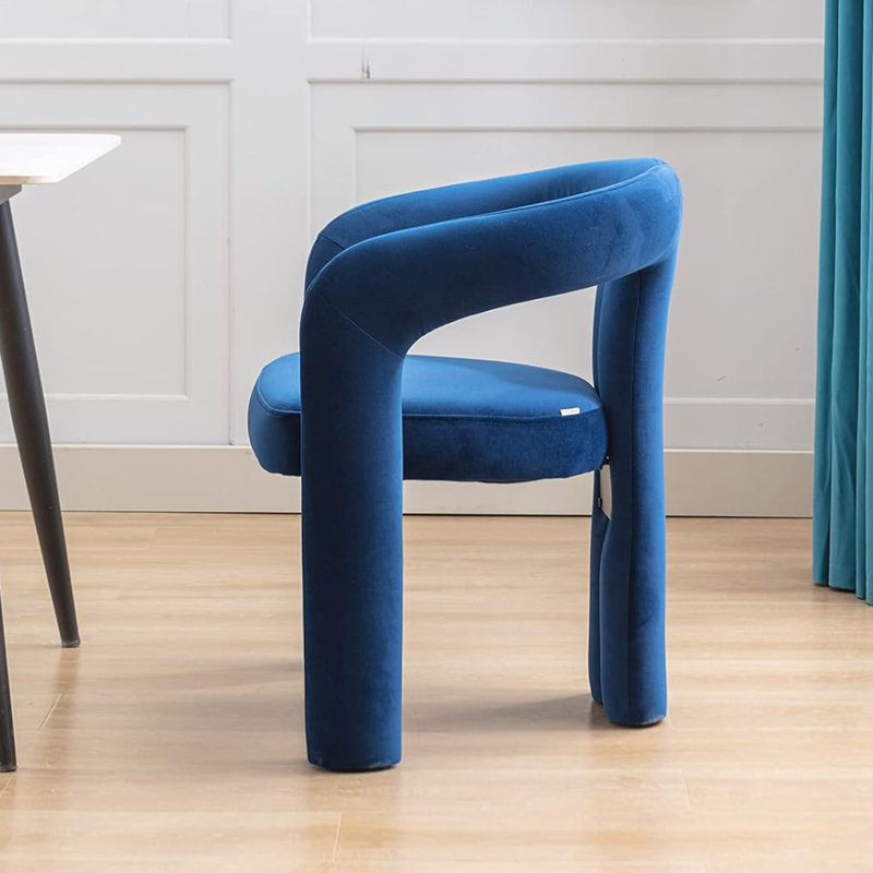 Accent Barrel Chair Set Of 2, Navy