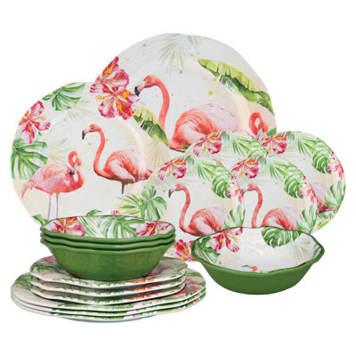 Leann Piece Melamine Dinnerware Set - Service for 4