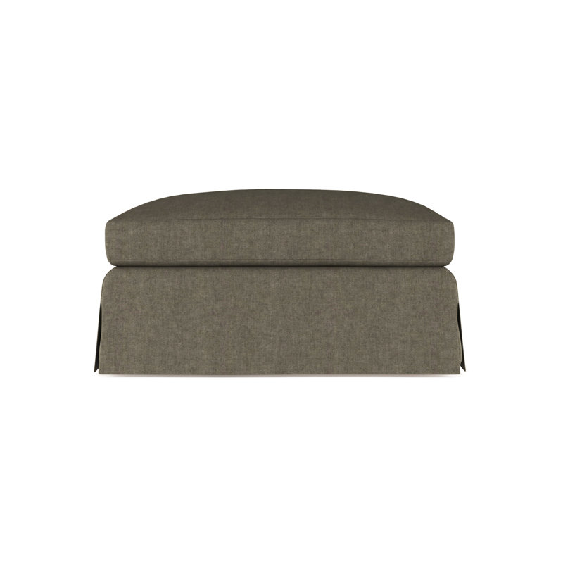 Repose-pieds Ludlow, Velours moelleux graphite, Patiné