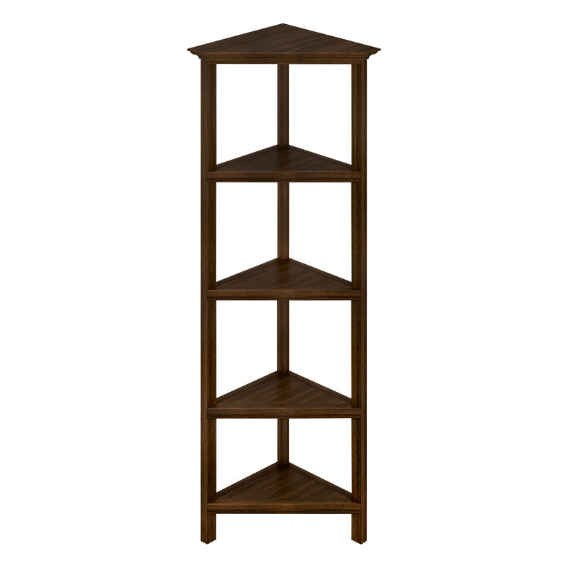 Lister Bookcase, Walnut, 60" H x 23.5" W x 15.5" D