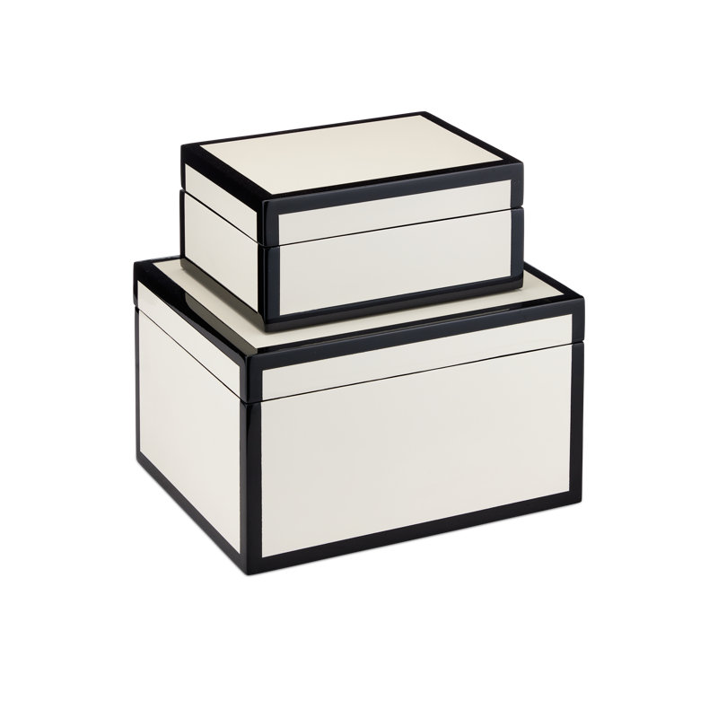 Ensemble de 2 boîtes décoratives laquées