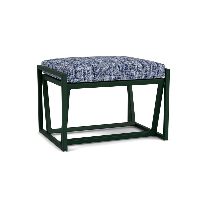 Summit Outdoor Ottoman, Woodland, Visions Cobalt